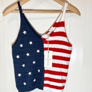 🇺🇸 Moon & Madison Patriotic Knit Tank Top - Red, White, and Blue- NWT 🇺🇸